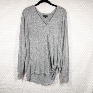 Rails Heather Grey Long Sleeve Cinch Top